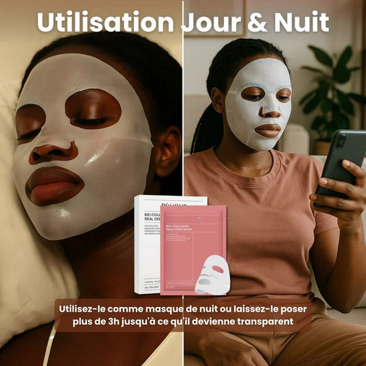 LOT DE 4 Masque de nuit hydratant au collagène hydrolysé de Corée, anti-rides, raffermissant, hydratant